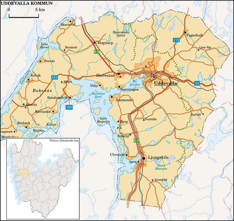 Karta Uddevalla kommun