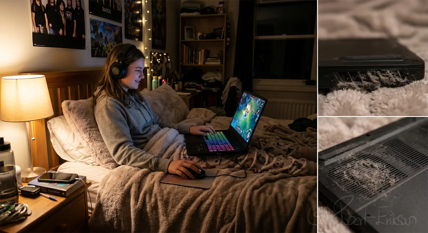 Laptop i sängen