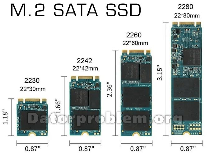 M.2 SATA SSD hårddisk