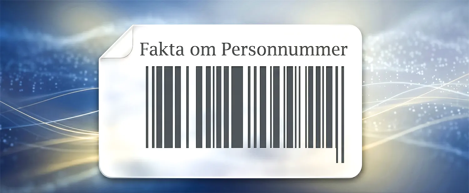 Svenskt personnummer med en matematisk kontrollsiffra