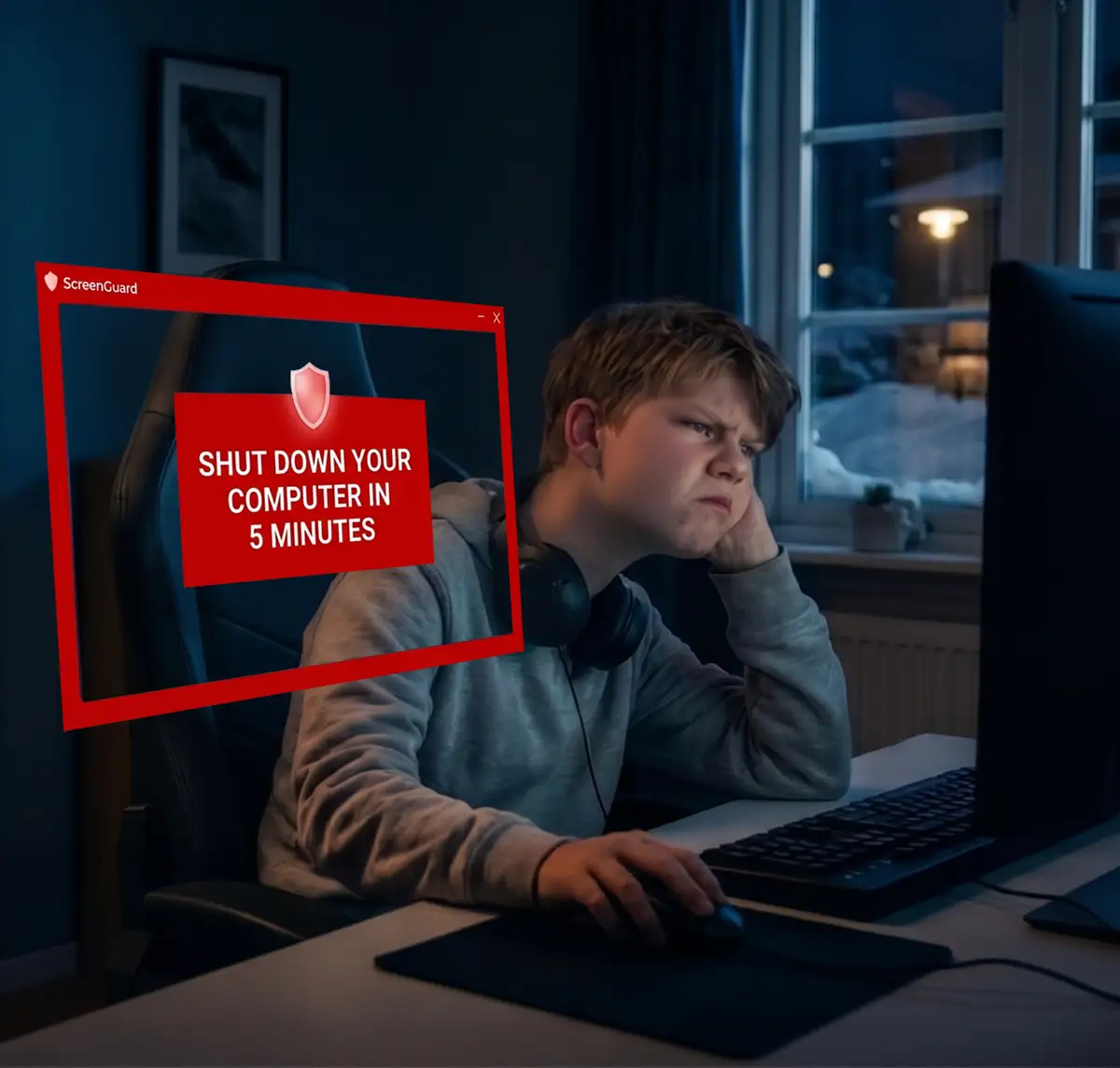 ScreenGuard föräldraprogram för att styra skärmtid i Windows